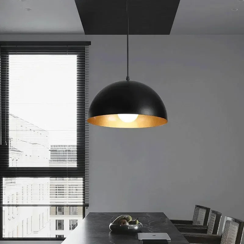 Black Semicircle Pendant