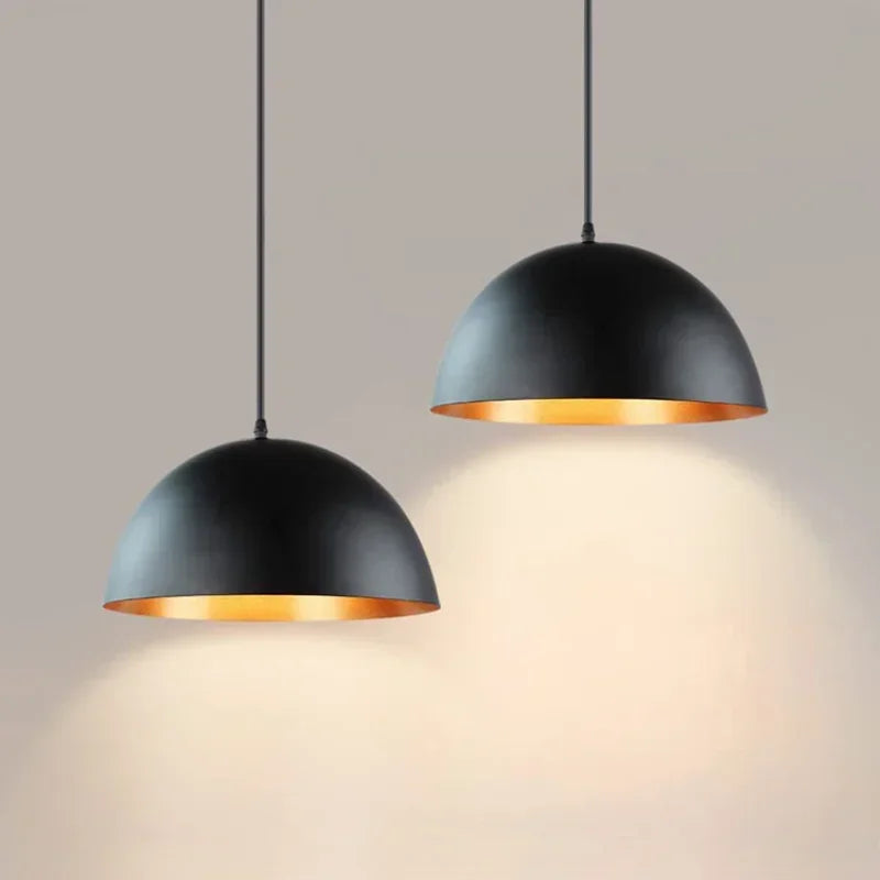 Black Semicircle Pendant